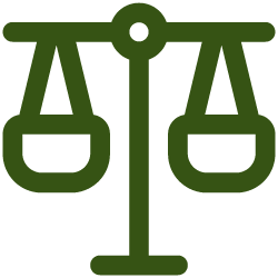 An icon representing criminal justice