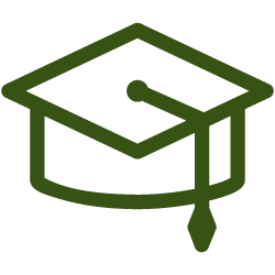 An icon representing education