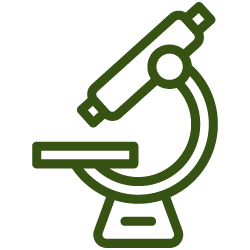 An icon representing science